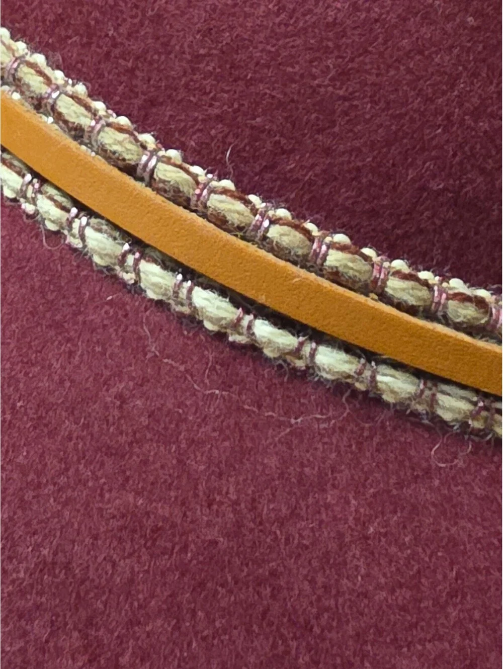 Anna and Ava 100% wool felt fedora Burgundy Hat With Leather Band